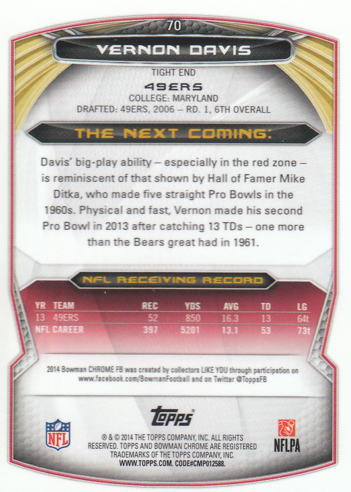 2014 Bowman Chrome Football Part 2 Parallel Refractors Cards - Picture 104 of 157