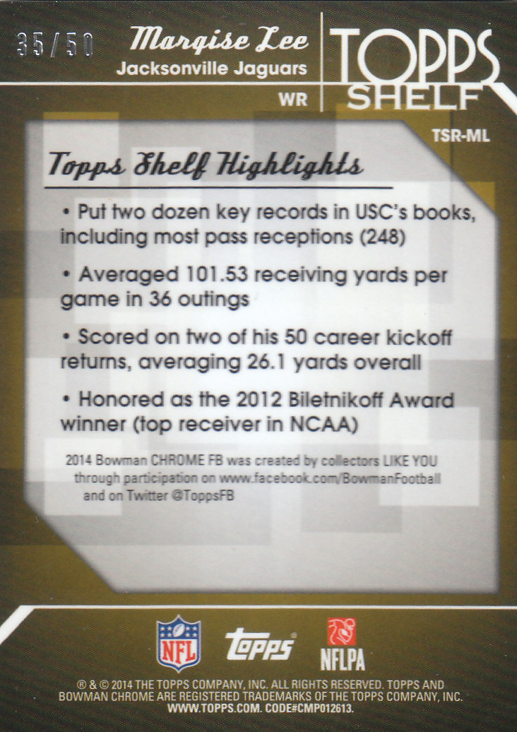 2014 Bowman Chrome Football Part 3 Insert and Rookie Autograph Cards - Picture 90 of 90