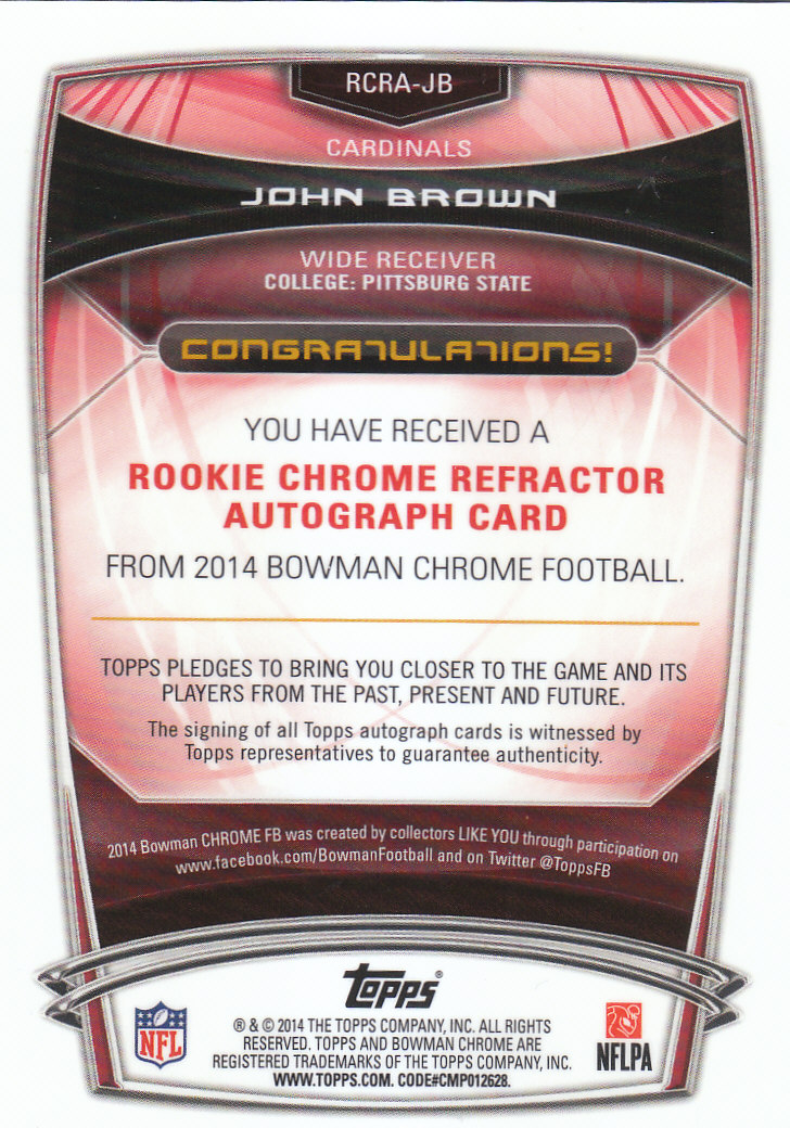2014 Bowman Chrome Football Part 3 Insert and Rookie Autograph Cards - Picture 67 of 90