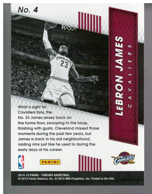 A6797- 2014-15 Panini Threads Bk Assorted Inserts -You Pick- 15+ FREE US SHIP - Picture 173 of 178