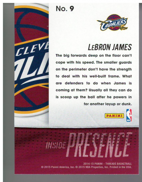 A6797- 2014-15 Panini Threads Bk Assorted Inserts -You Pick- 15+ FREE US SHIP - Picture 178 of 178