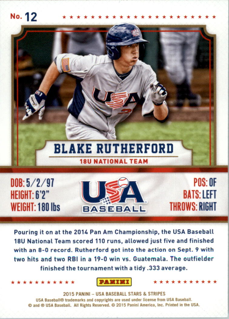 2015 USA Baseball Stars and Stripes Longevity Retail Gold Baseball Card Pick - Picture 23 of 167