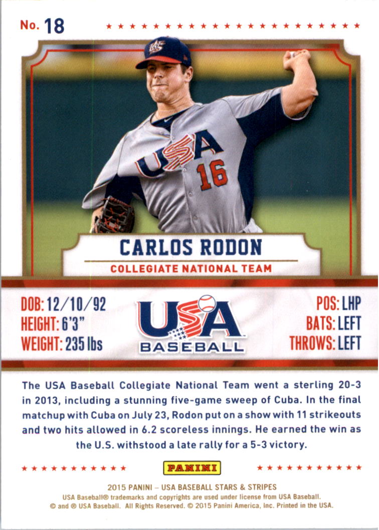 2015 USA Baseball Stars and Stripes Longevity Retail Gold Baseball Card Pick - Picture 33 of 167