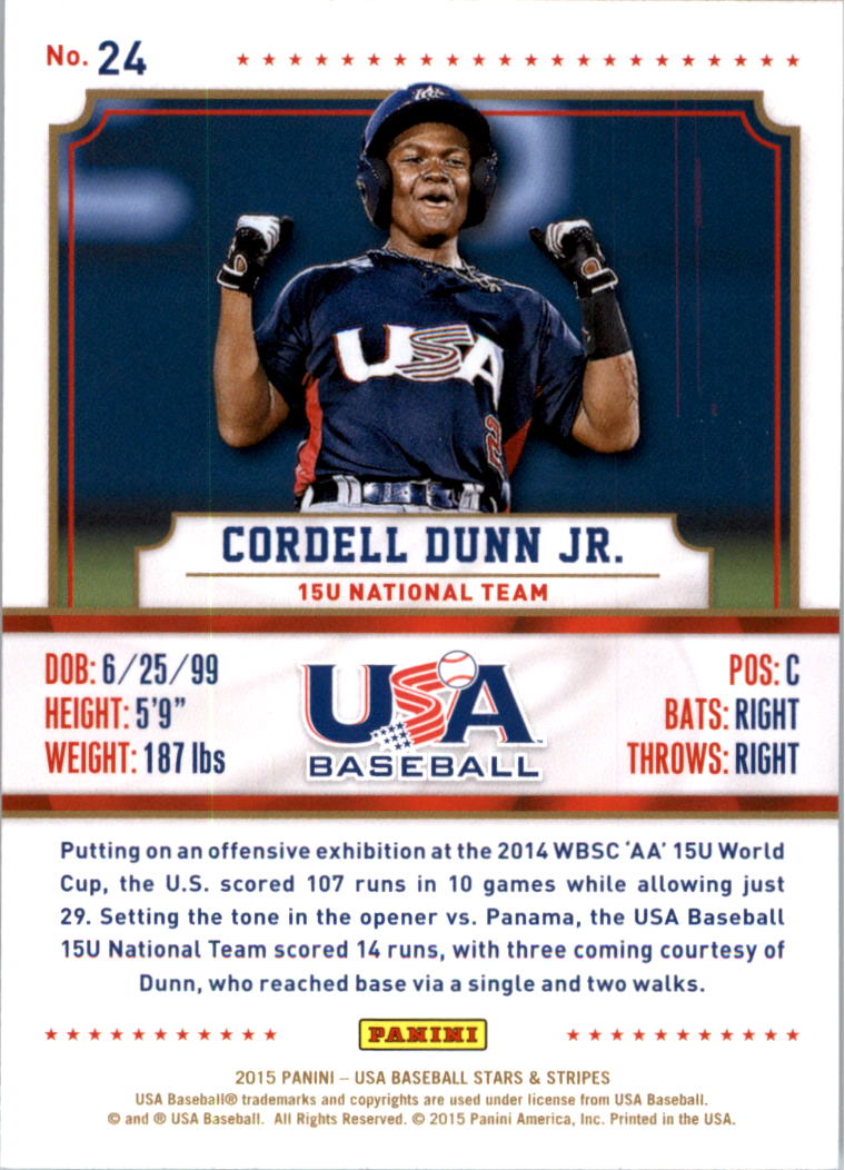 2015 USA Baseball Stars and Stripes Longevity Retail Gold Baseball Card Pick - Picture 43 of 167