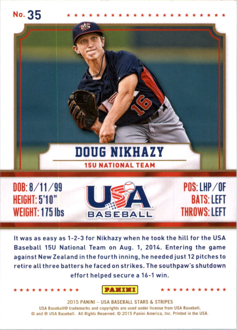 2015 USA Baseball Stars and Stripes Longevity Retail Gold Baseball Card Pick - Picture 61 of 167