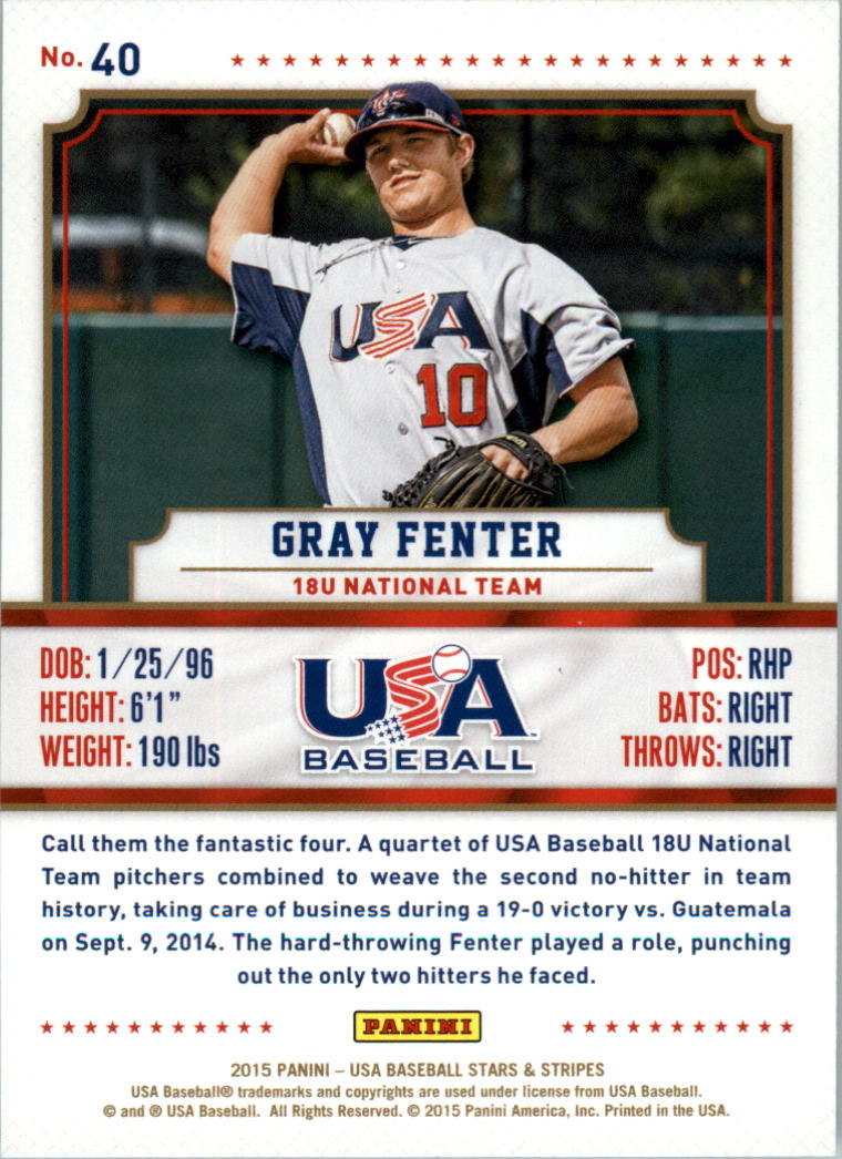 2015 USA Baseball Stars and Stripes Longevity Retail Gold Baseball Card Pick - Picture 71 of 167