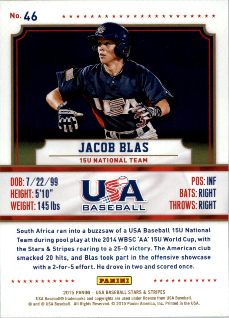 2015 USA Baseball Stars and Stripes Longevity Retail Gold Baseball Card Pick - Picture 81 of 167