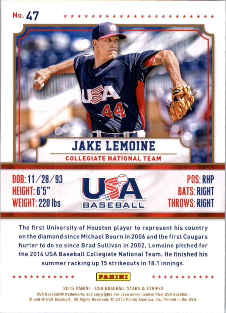 2015 USA Baseball Stars and Stripes Longevity Retail Gold Baseball Card Pick - Picture 83 of 167