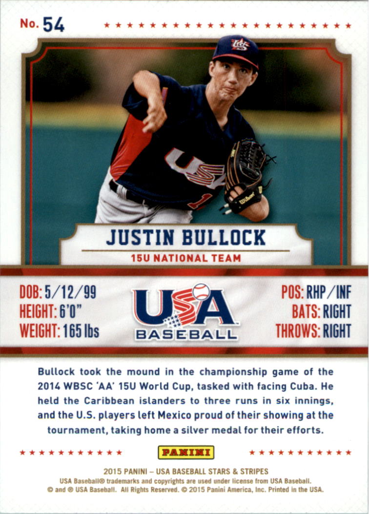 2015 USA Baseball Stars and Stripes Longevity Retail Gold Baseball Card Pick - Picture 91 of 167
