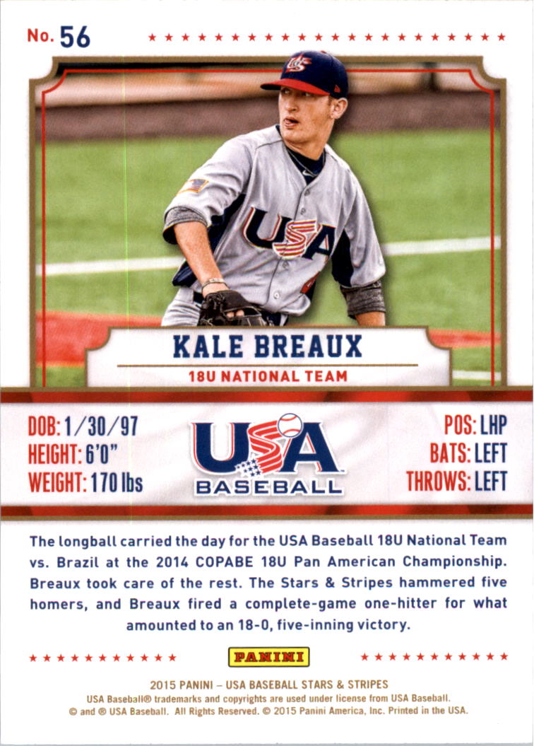 2015 USA Baseball Stars and Stripes Longevity Retail Gold Baseball Card Pick - Picture 93 of 167