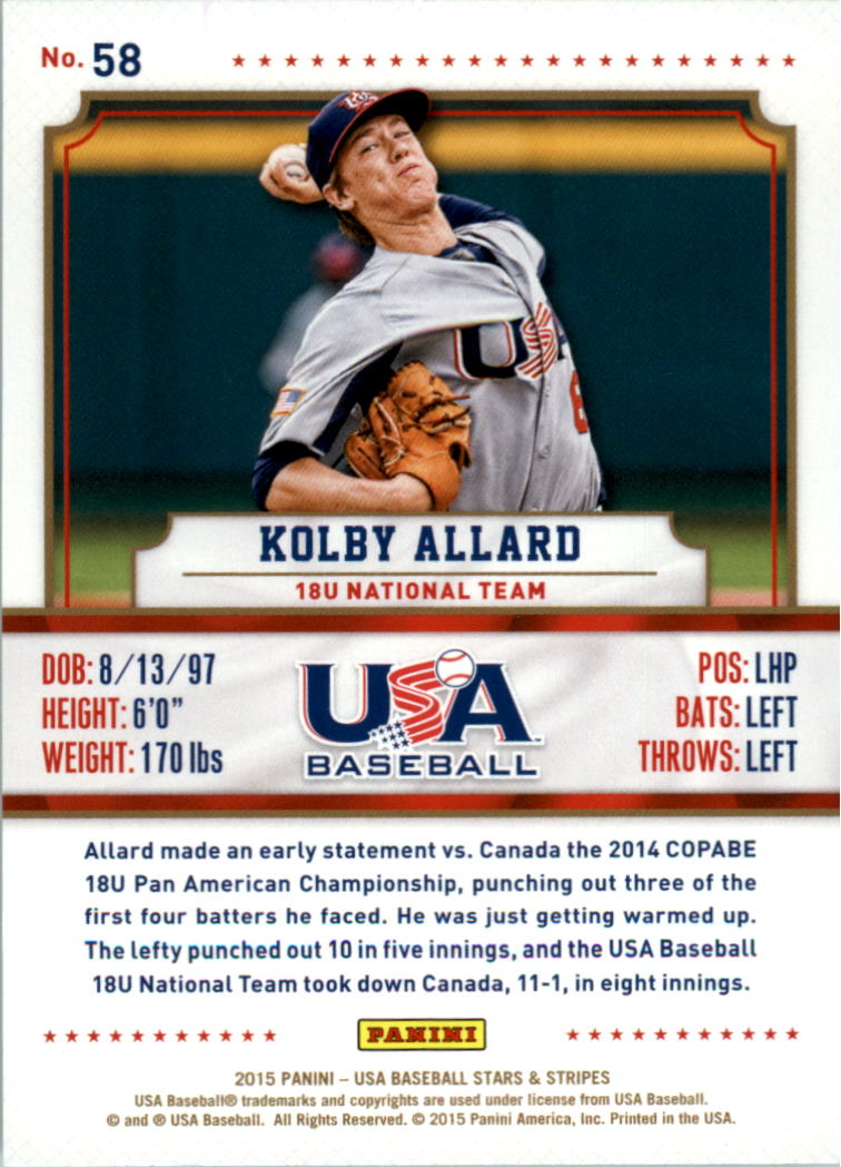 2015 USA Baseball Stars and Stripes Longevity Retail Gold Baseball Card Pick - Picture 95 of 167