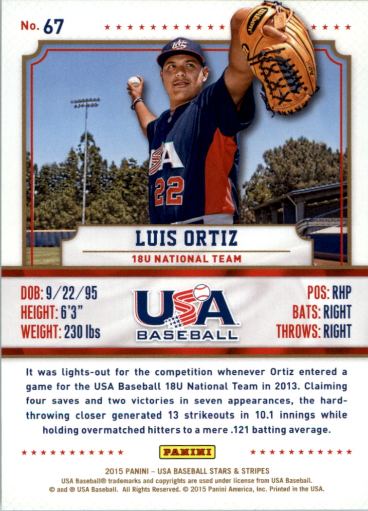2015 USA Baseball Stars and Stripes Longevity Retail Gold Baseball Card Pick - Picture 107 of 167