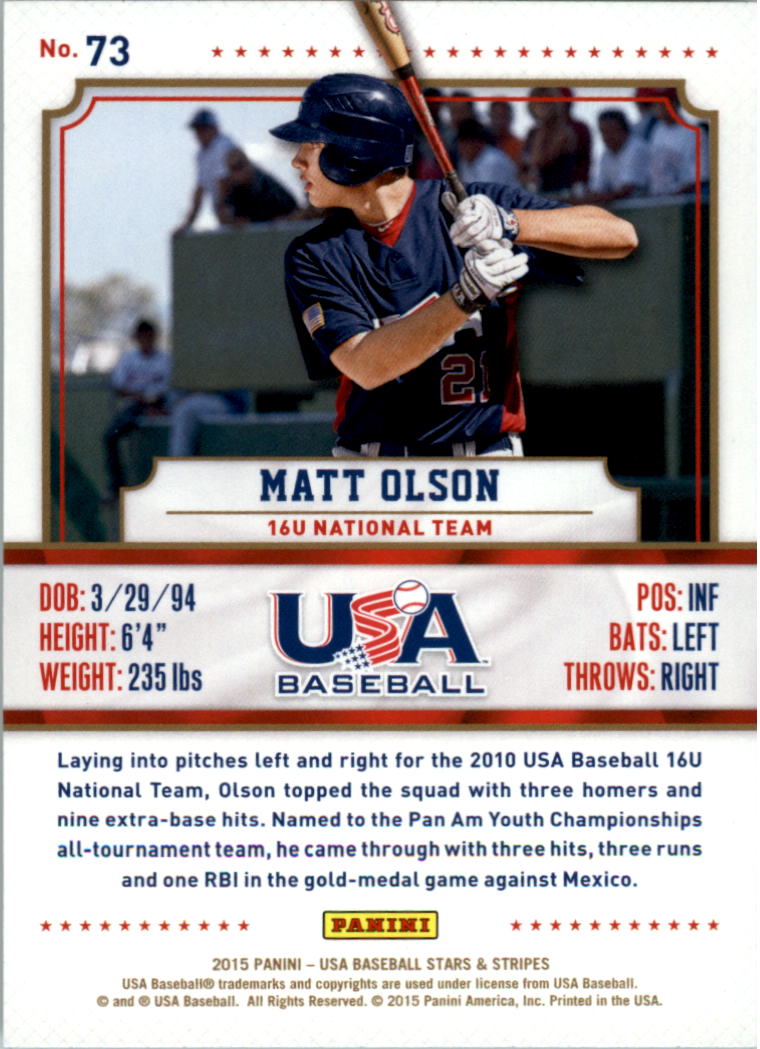 2015 USA Baseball Stars and Stripes Longevity Retail Gold Baseball Card Pick - Picture 119 of 167