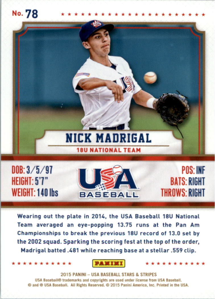 2015 USA Baseball Stars and Stripes Longevity Retail Gold Baseball Card Pick - Picture 129 of 167