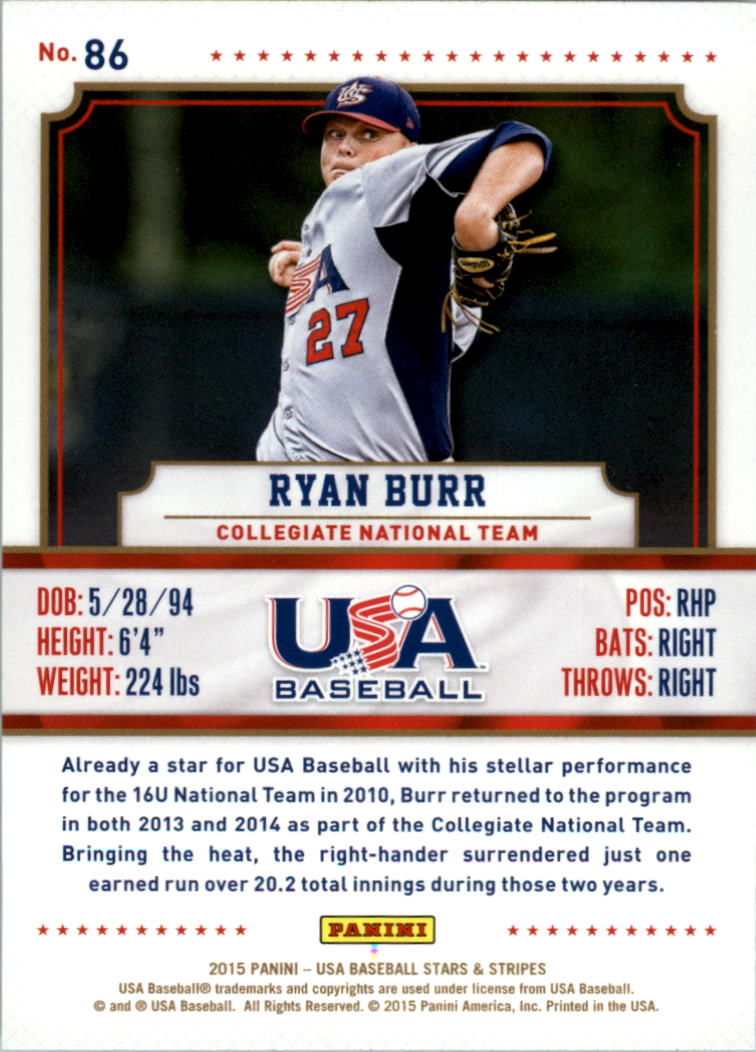 2015 USA Baseball Stars and Stripes Longevity Retail Gold Baseball Card Pick - Picture 143 of 167