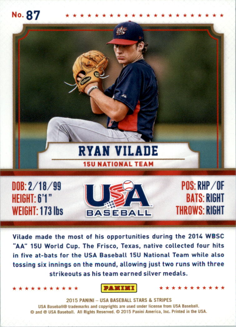 2015 USA Baseball Stars and Stripes Longevity Retail Gold Baseball Card Pick - Picture 145 of 167
