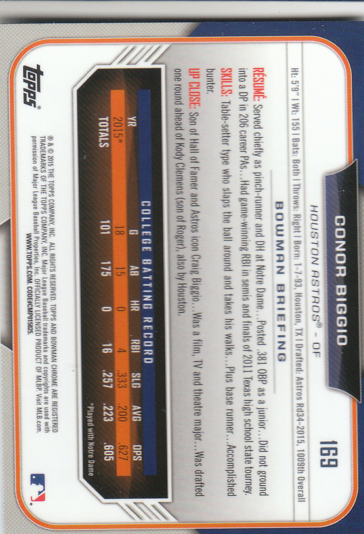 2015 Bowman Chrome Draft Baseball - Picture 303 of 313
