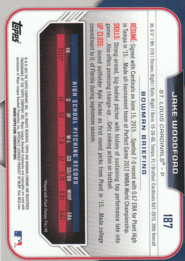 2015 Bowman Chrome Draft Baseball - Picture 309 of 313
