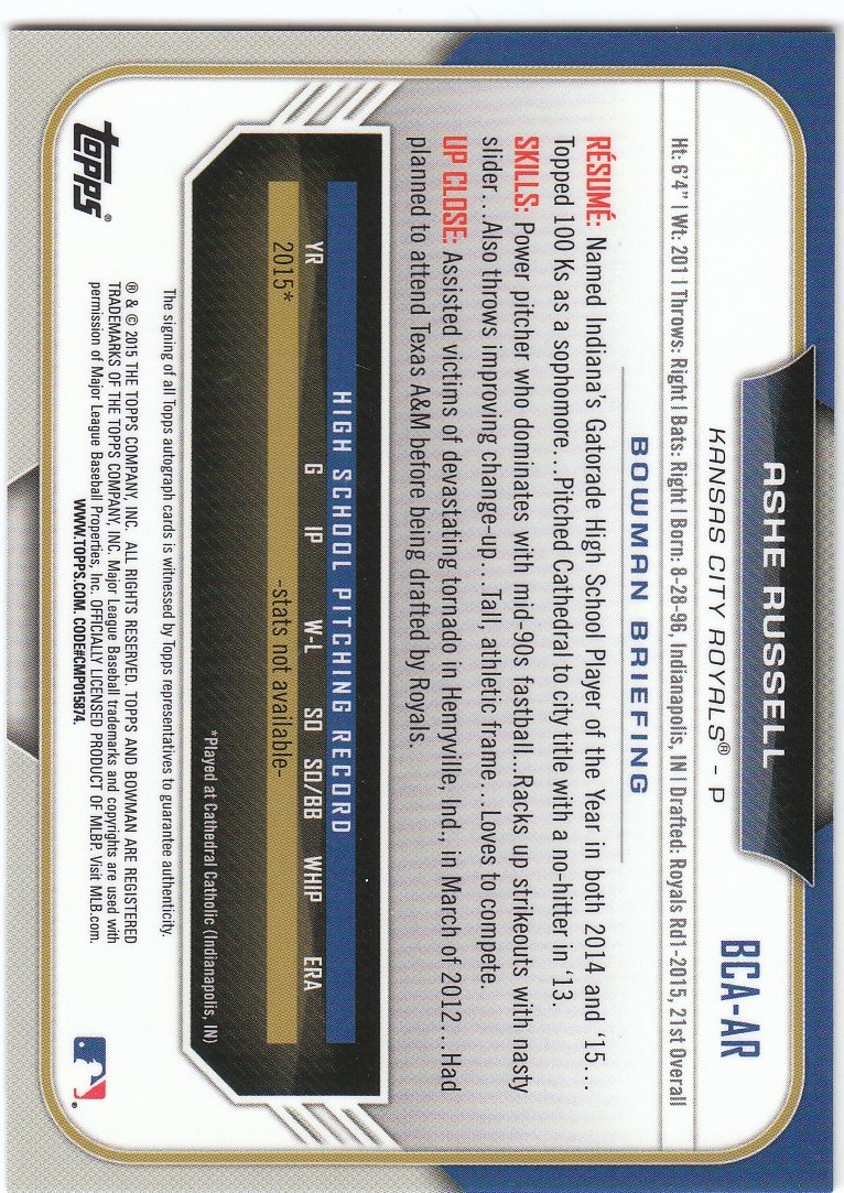 2015 Bowman Chrome Draft Baseball - Picture 213 of 313