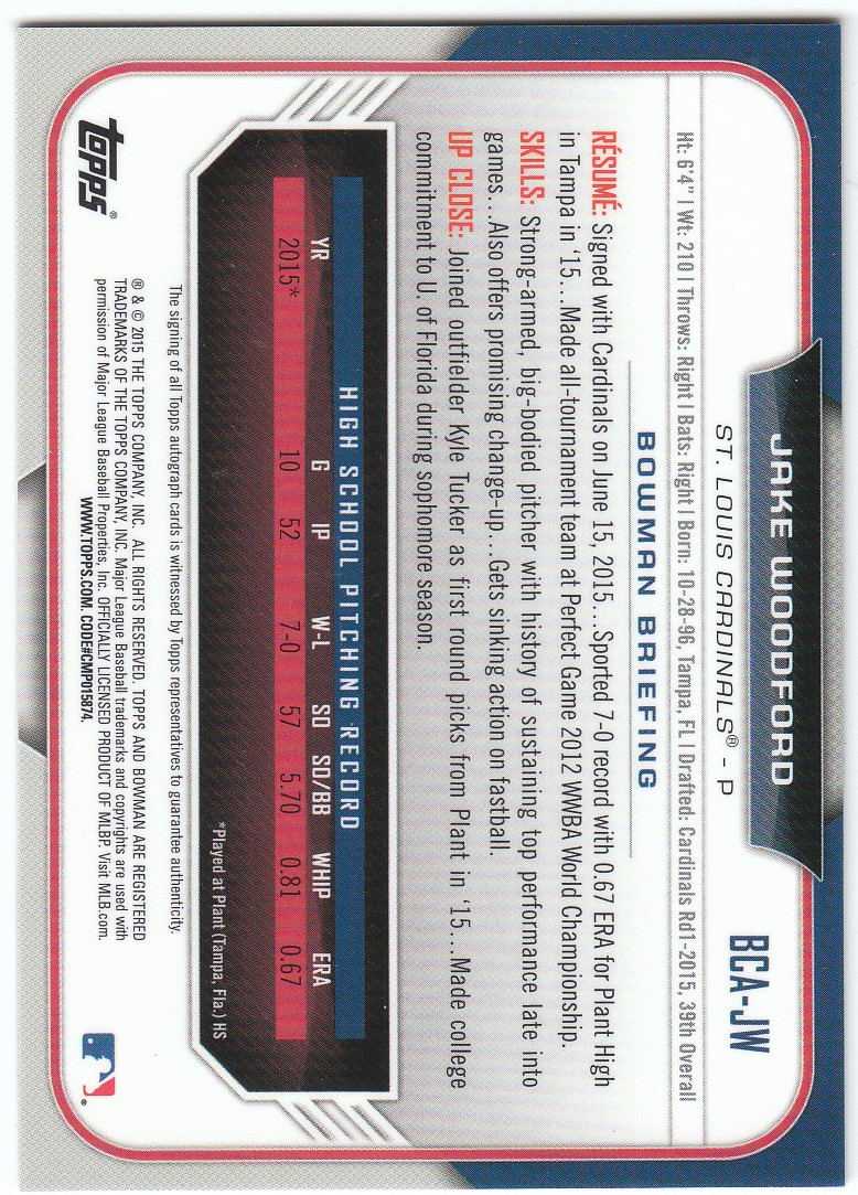 2015 Bowman Chrome Draft Baseball - Picture 219 of 313