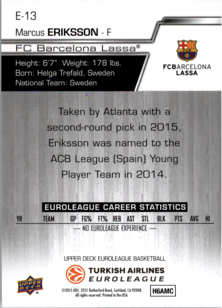 2015-16 Upper Deck Turkish Airlines Euroleague you pick - Picture 13 of 103