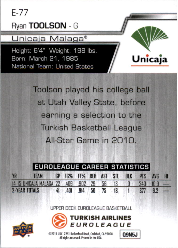 2015-16 Upper Deck Turkish Airlines Euroleague you pick - Picture 79 of 103