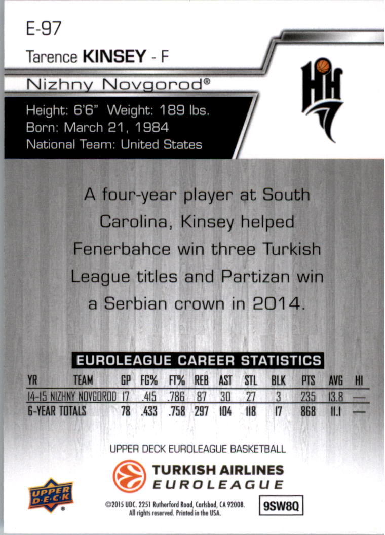 2015-16 Upper Deck Turkish Airlines Euroleague you pick - Picture 97 of 103