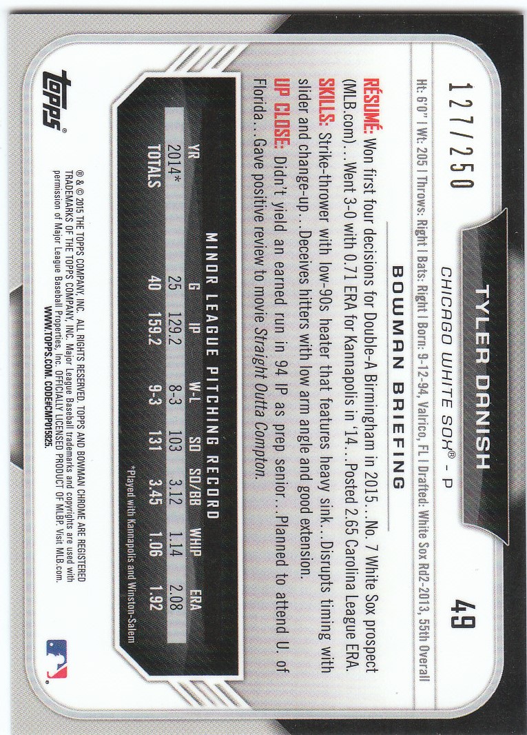 2015 Bowman Chrome Draft Baseball - Picture 233 of 313