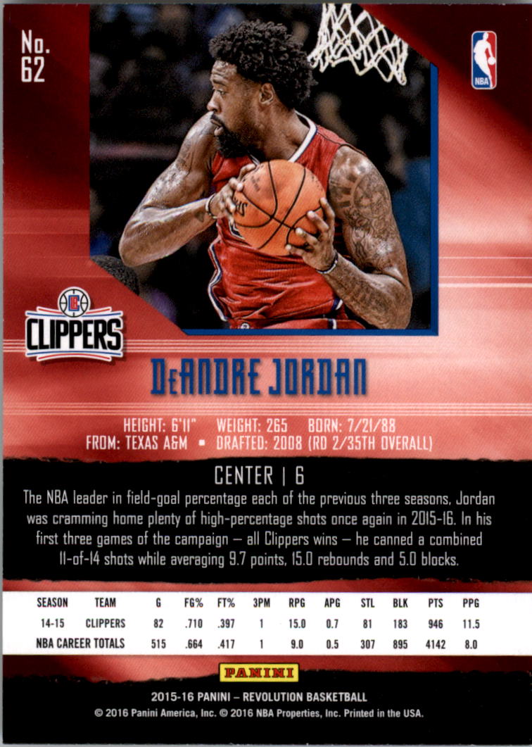 2015-16 Panini Revolution Basketball Infinite YOU PICK - Picture 25 of 75