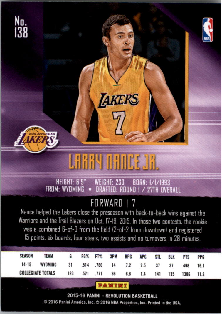2015-16 Panini Revolution Basketball Infinite YOU PICK - Picture 63 of 75