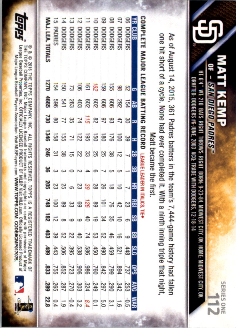 2016 Topps All-Star Game Silver 1-250 (you pick) - Picture 171 of 399
