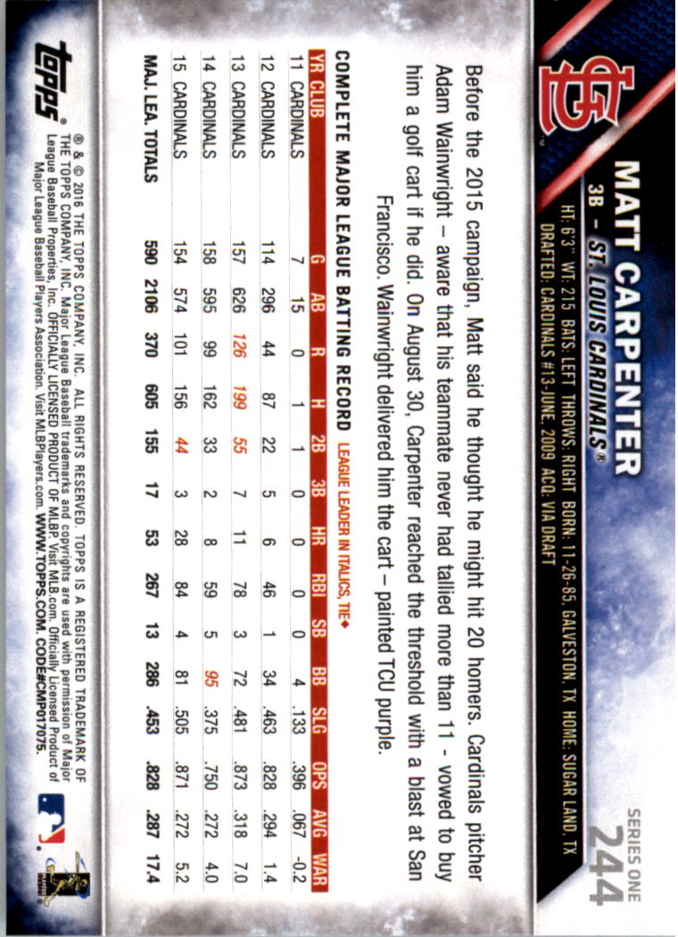 2016 Topps All-Star Game Silver 1-250 (you pick) - Picture 391 of 399