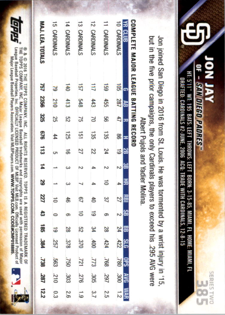 2016 Topps All-Star Game Silver 252-501 (you pick) - Picture 211 of 403