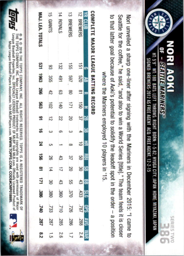 2016 Topps All-Star Game Silver 252-501 (you pick) - Picture 213 of 403