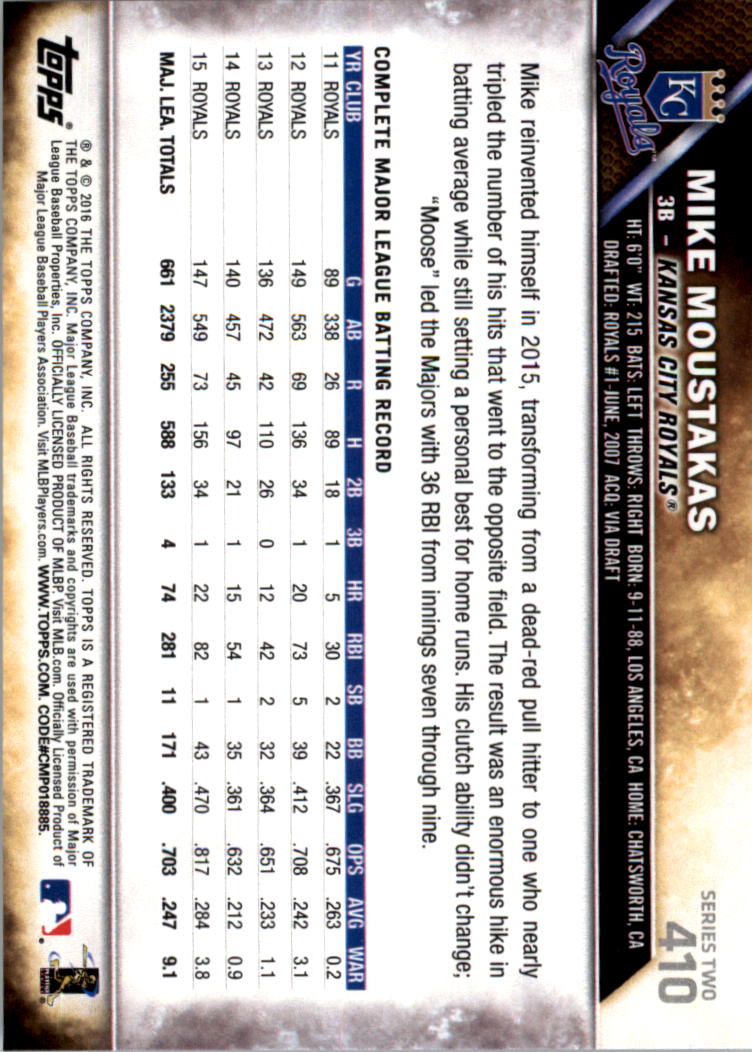 2016 Topps All-Star Game Silver 252-501 (you pick) - Picture 255 of 403