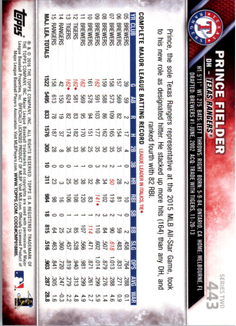 2016 Topps All-Star Game Silver 252-501 (you pick) - Picture 309 of 403