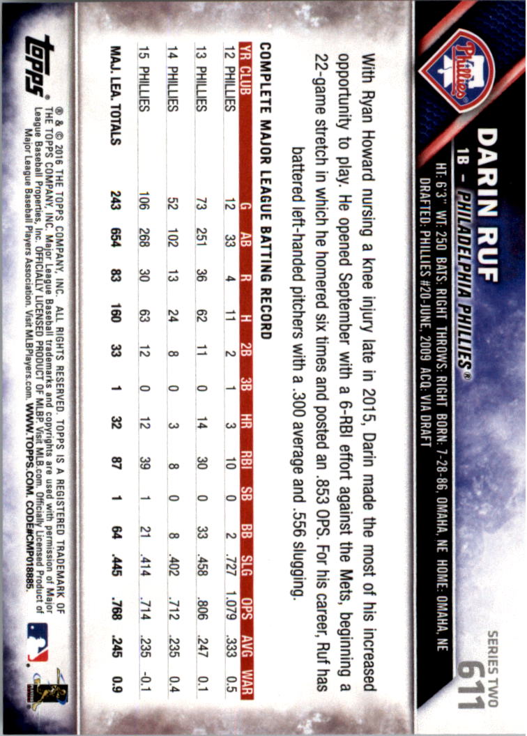 2016 Topps All-Star Game Silver 502-701 (you pick) - Picture 173 of 313