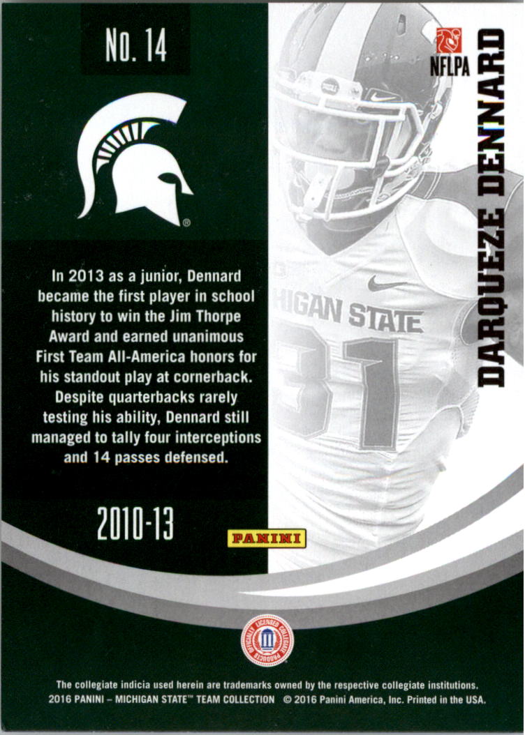 2016 Panini Michigan State Trading Card Pick