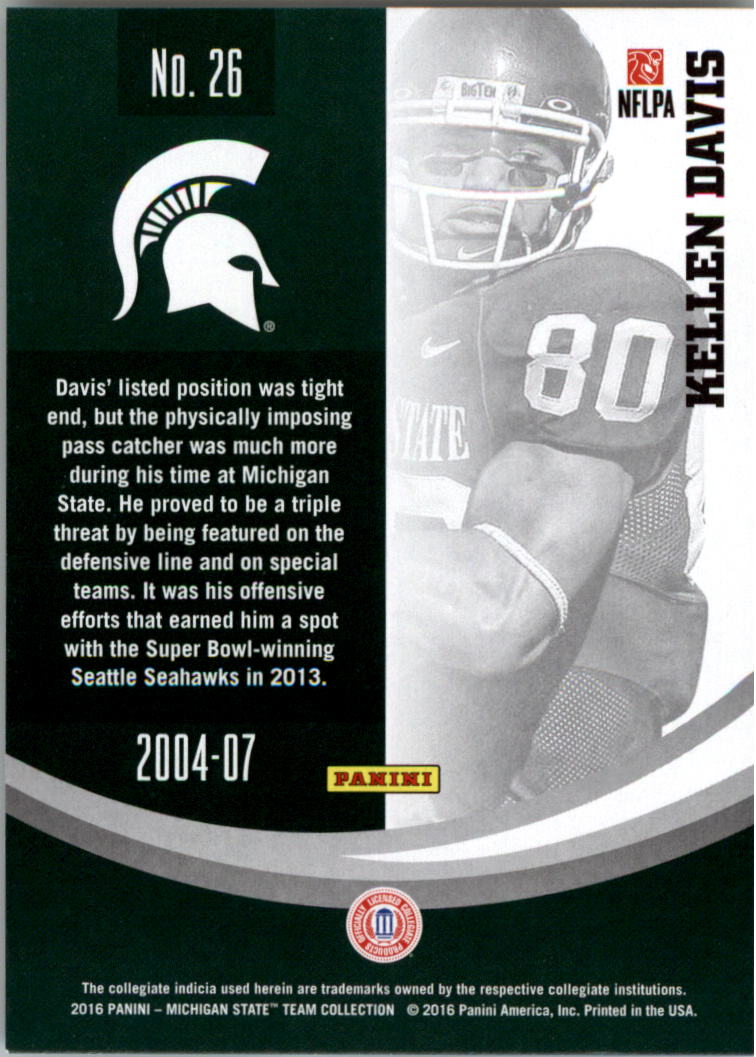 2016 Panini Michigan State Trading Card Pick