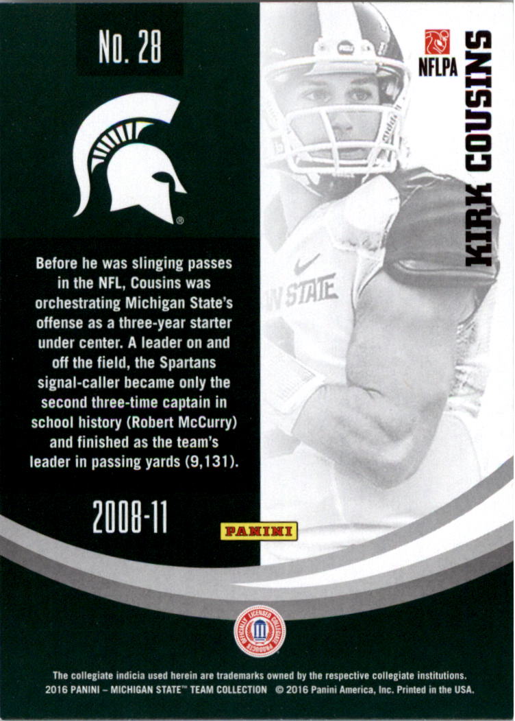 2016 Panini Michigan State Trading Card Pick