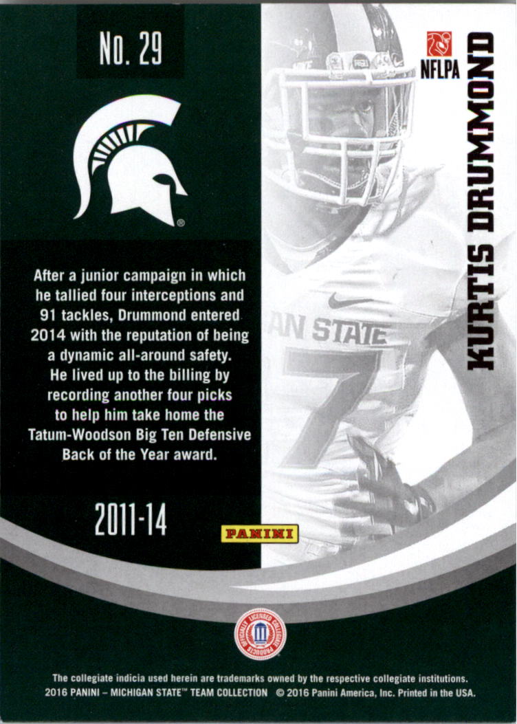 2016 Panini Michigan State Trading Card Pick