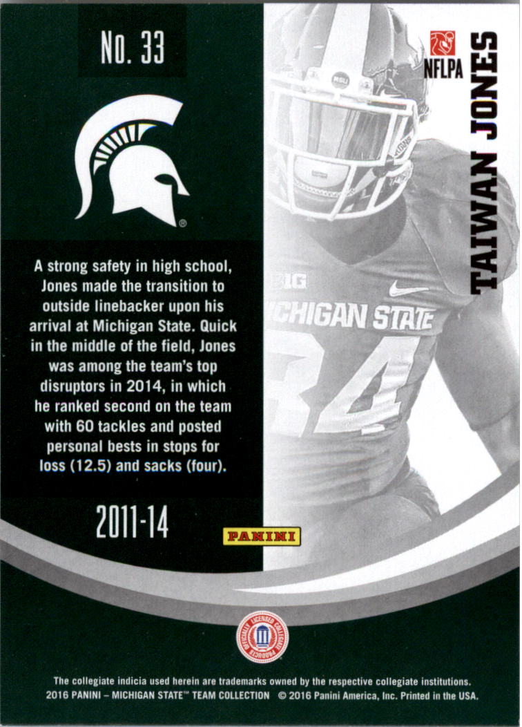 2016 Panini Michigan State Trading Card Pick