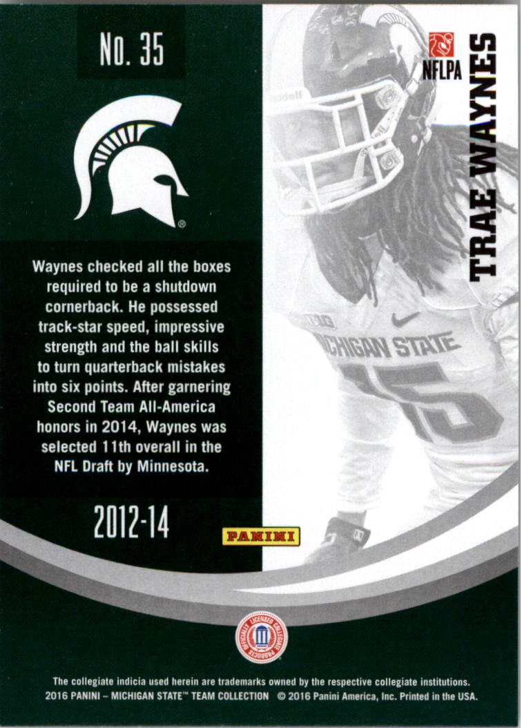 2016 Panini Michigan State Trading Card Pick