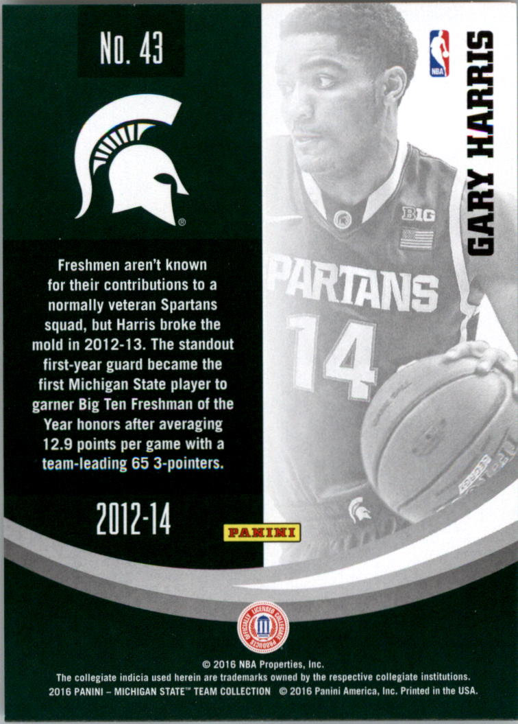 2016 Panini Michigan State Trading Card Pick