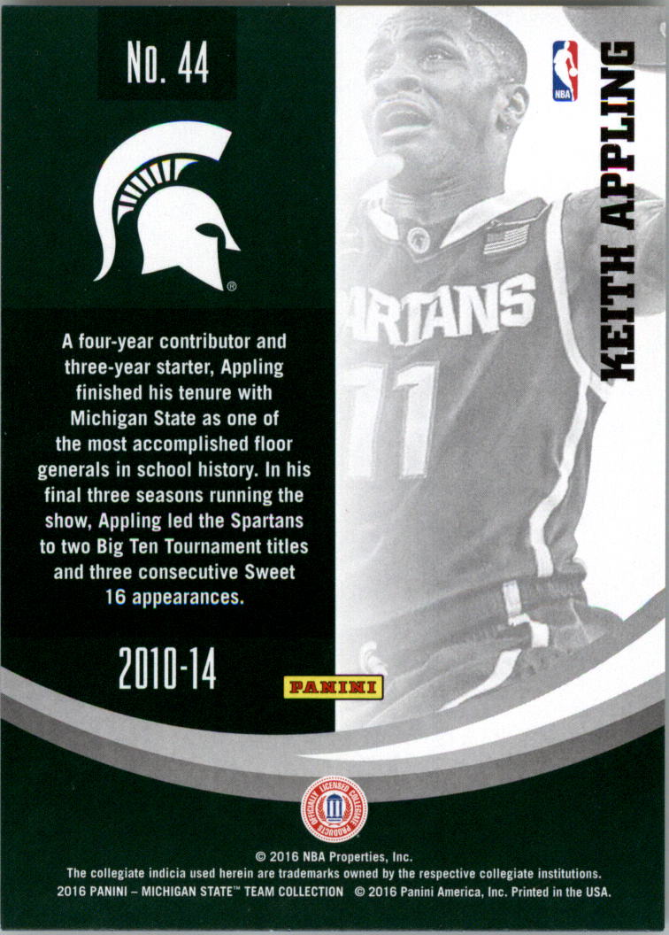 2016 Panini Michigan State Trading Card Pick