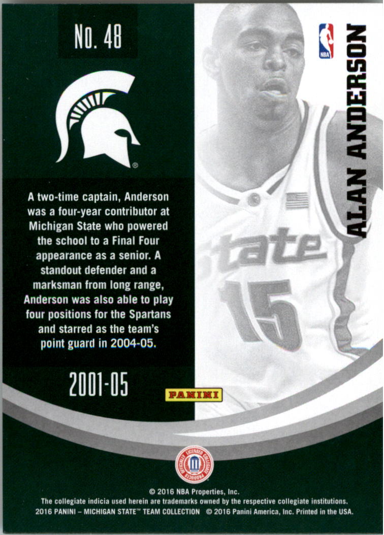 2016 Panini Michigan State Trading Card Pick