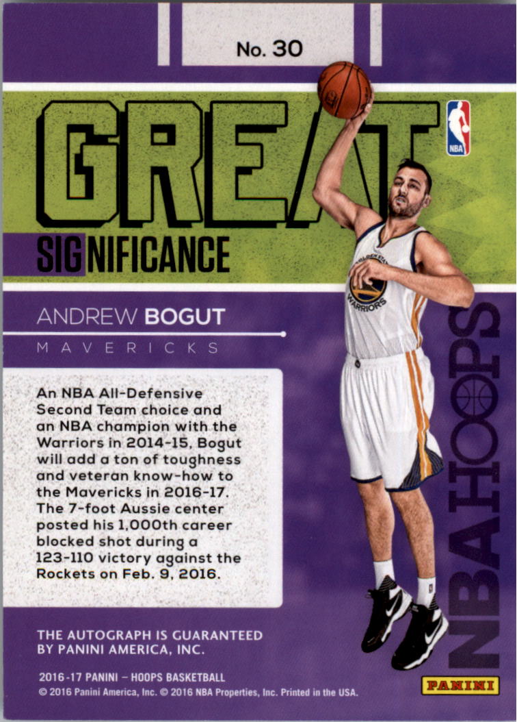 2016-17 Hoops Basketball Great SIGnificance AUTO Autographs You Pick - Picture 7 of 13