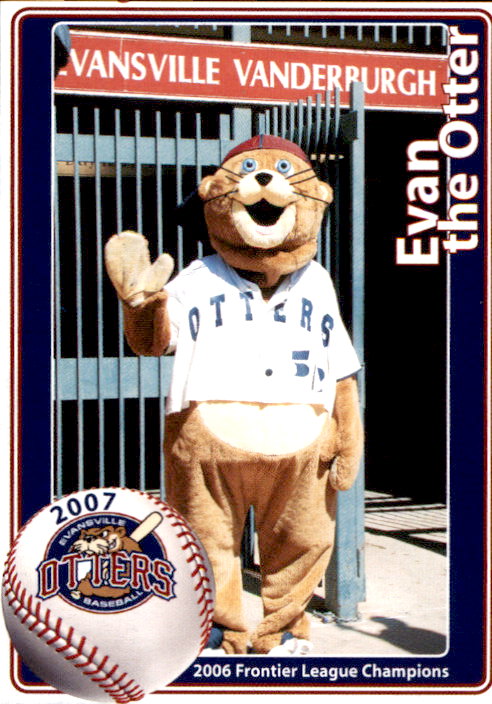 2007 Evansville Otters Team Issue #32 Evan The Otter MASCOT - NM ...