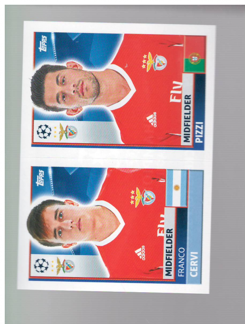 SL BENFICA Topps UEFA Champions League 2016/2017 Stickers SET 