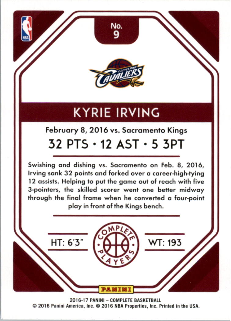 2016-17 Panini Complete Basketball Complete Players YOU PICK - Bild 9 von 11